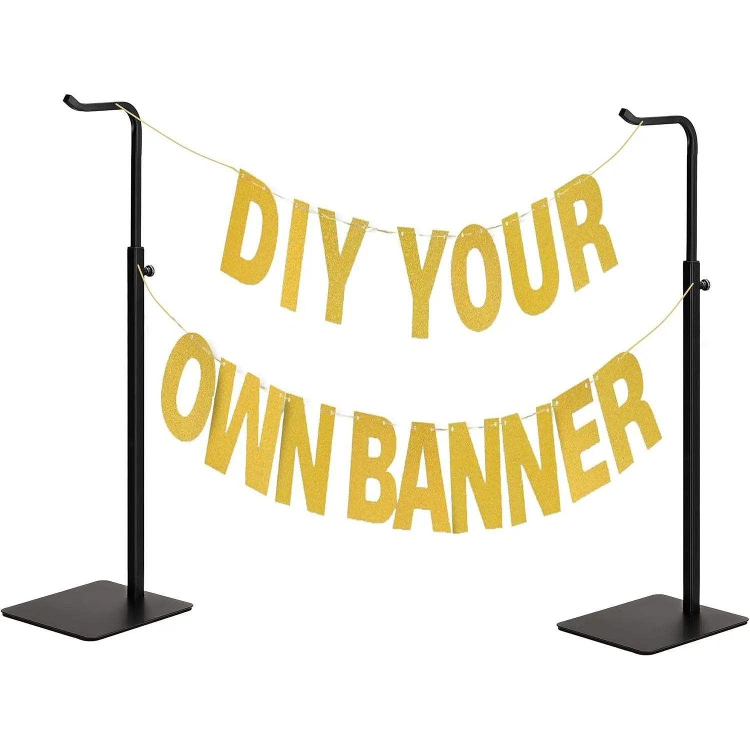 pickpiff 2 Pack Adjustable Black Purse Display Stands, Tabletop Display Holder for Handbags, Wreaths and Banners, Suitable for Home Closets, Retail Displays and Vendor Booths