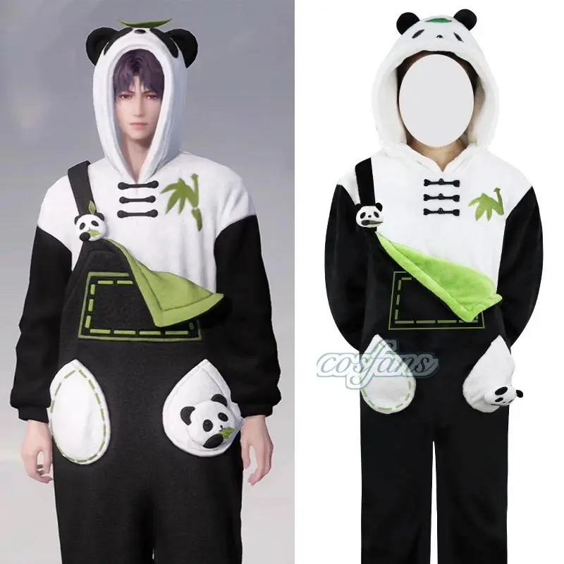 Love And Deep Space Kigurumi Qi Yu Shen Xinghui Qin Che Panda Pajamas Suit Rafayel Zayne Xavier Sylus Cosplay Loungewear