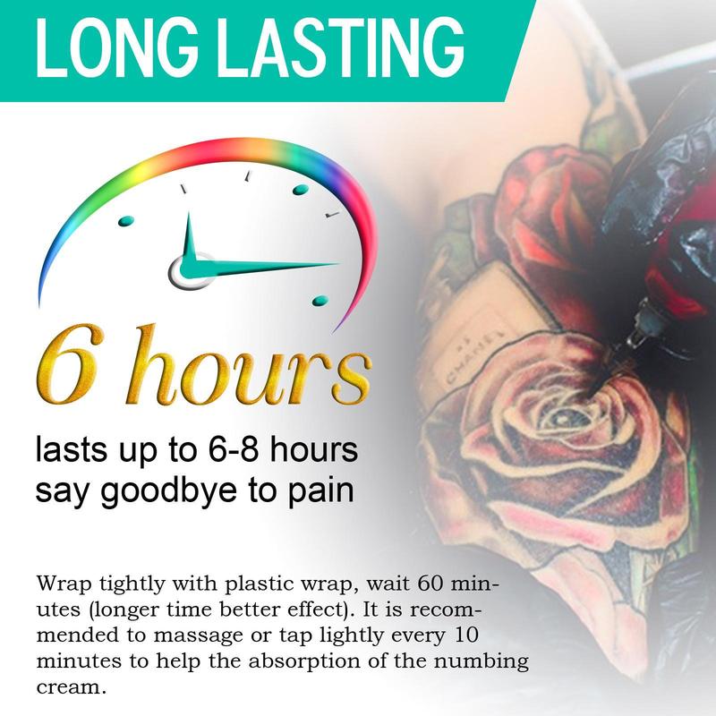 Tattoo Numbing Cream, 6 Hours Maximum Strength Tattoo Care Cream, Fast Absorption Tattoo Care Product for Tattoo Aftercare