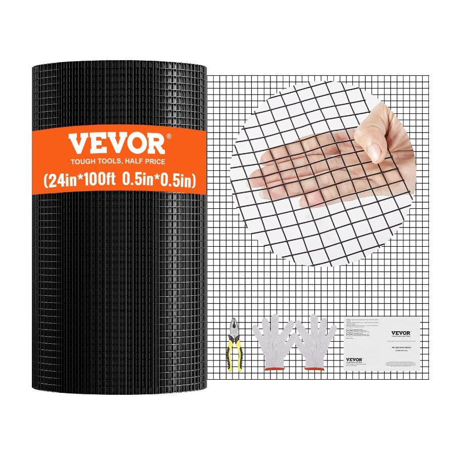 SummerWinsGalvanized 19 Gauge Vinyl Coated Hardware Cloth, 24''x100' Wire Mesh Roll for Chicken Coop Barrier, Poultry Enclosures, Rabbit Fencesdealsforyoudays