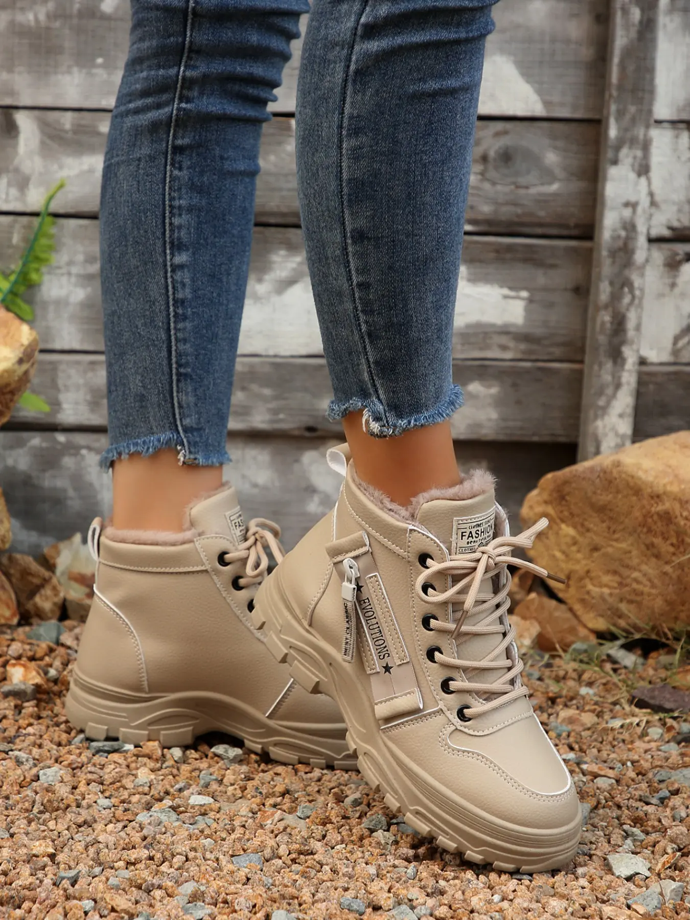 2026 Fall Winter Thickened Low Top Boots, Front Lacing Design, Fashionable and Versatile, Ideal for Winter, Snow Boots