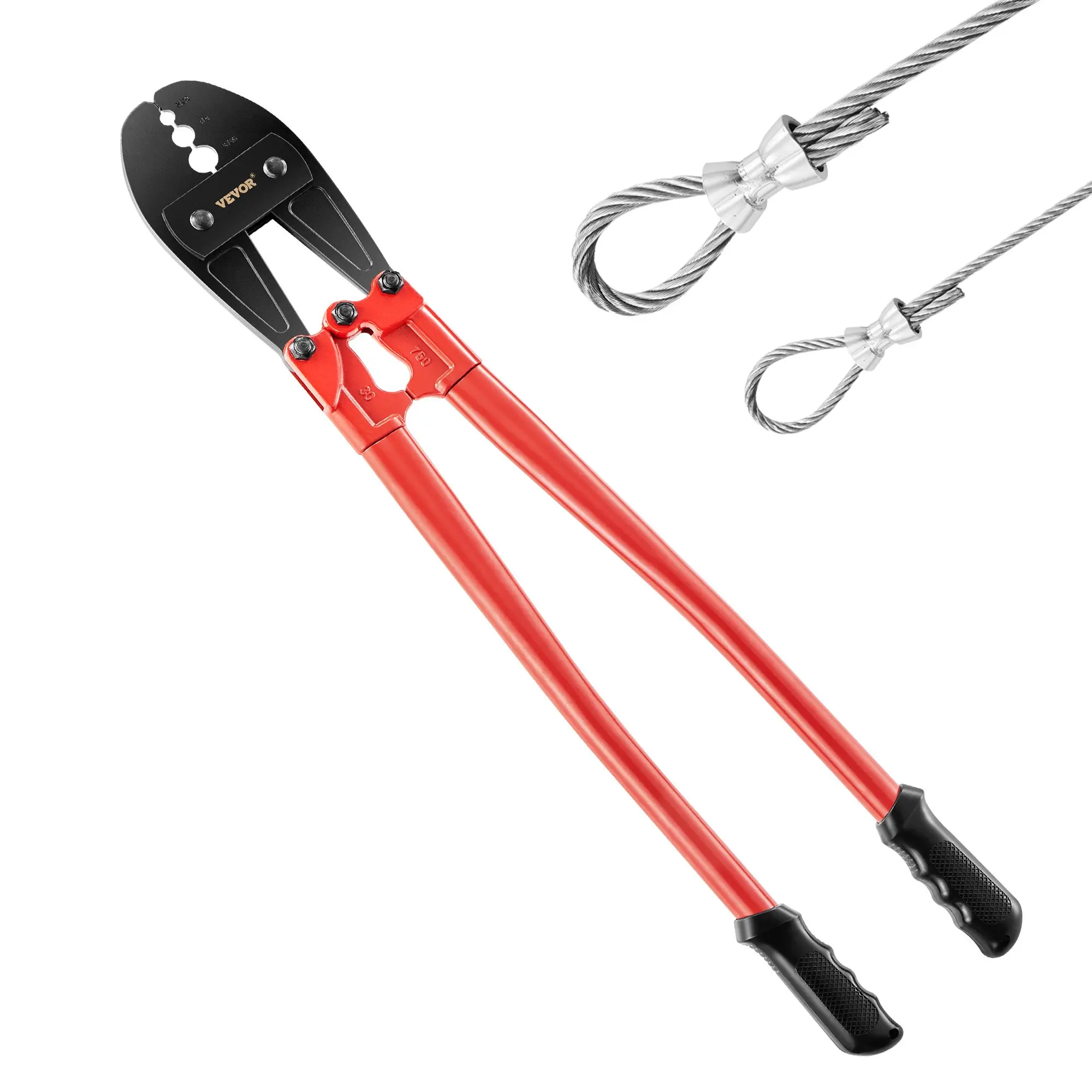 【DealsForYouDays】VEVOR 30" Hand Swager, Swaging Tool for 5/32", 1/4" and 5/16" Wire Rope Cable