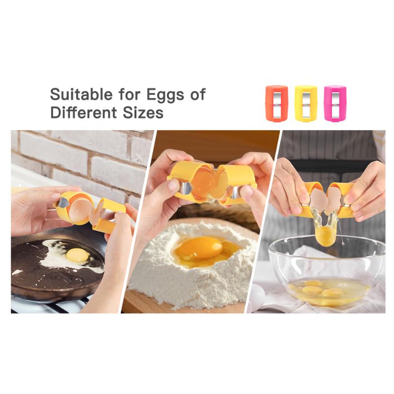 Egg Shell Opener & Separator New Egg Cracker Tool with Egg Shaped Tray Quick Shelling No Crumbs Set 2026 Model