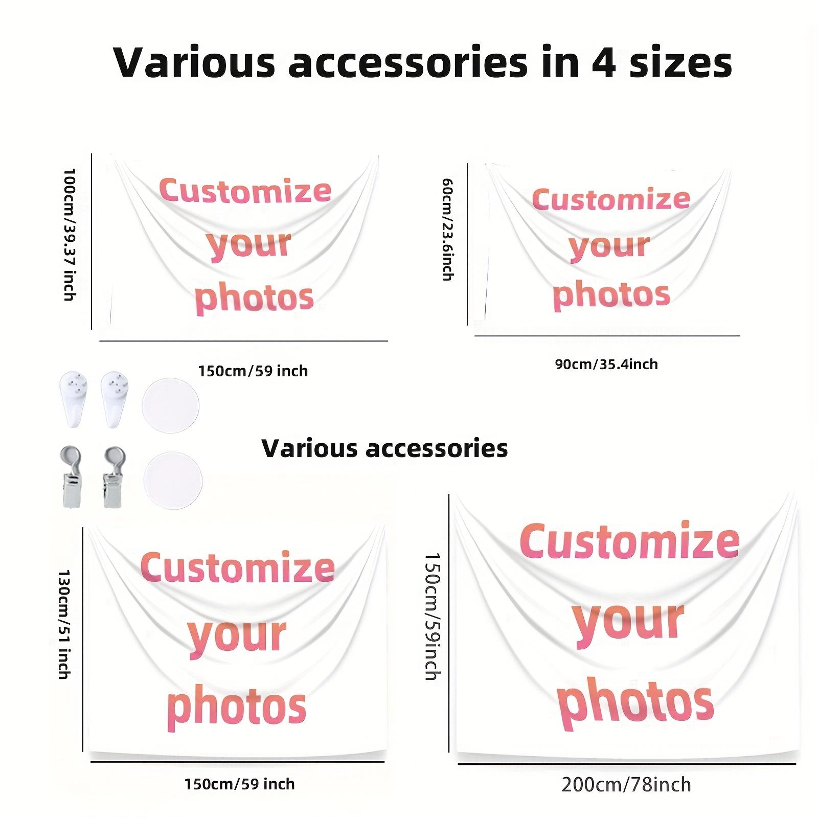 Personalized Custom Tapestry Upload Your Own Image for A Unique Wall Hanging Backdrop, Perfect for Home & Living Room Decor, Bedroom Wall Art, Multiple Sizes Such As 23.6*35.4inch, Hone Decoration, Party Decoration