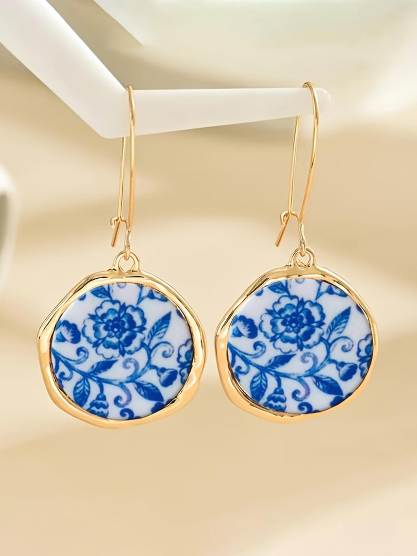 Vintage Flower Dangle Earrings, Fashionable Jewelry for Women, Trendy All-match & Exquisite Jewelry for Birthday Gift, Statement Earrings