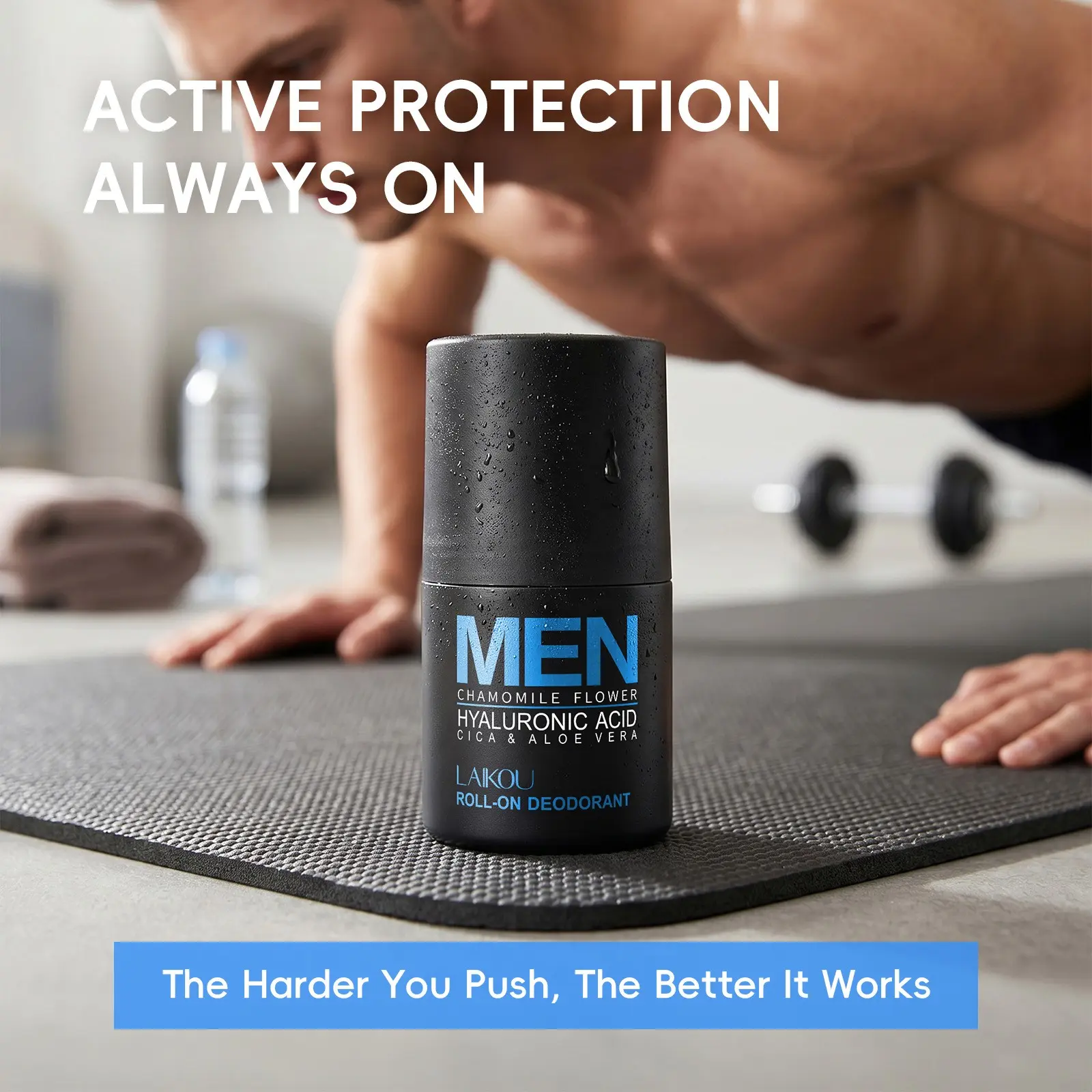 Portable Men's Roll-On Deodorant Stick 50g, Long-Lasting Fresh Scent, Quick Absorption, Ideal for Travel and Daily Use, Natural Male Fragrance Body Odor Fighter Fast-absorbing roll-on formula keeps you smelling fresh during intense exercise