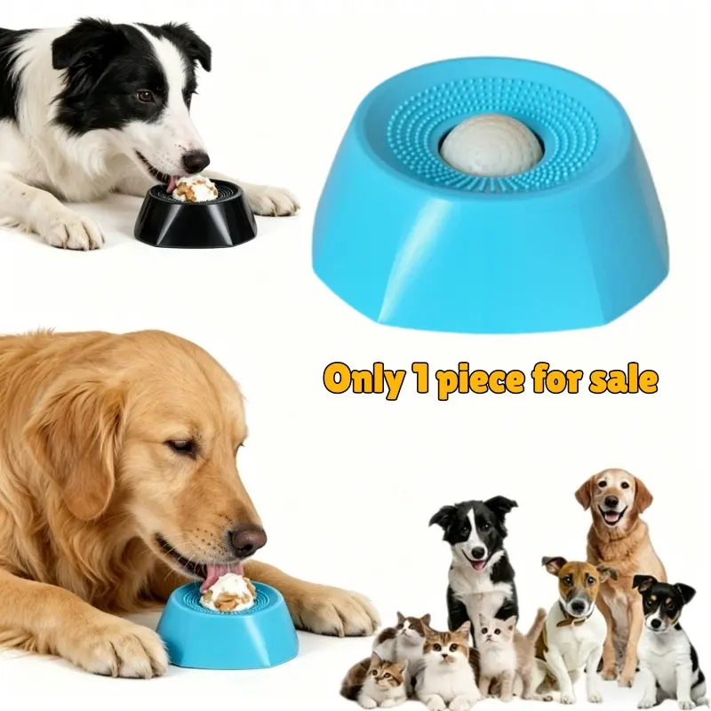 Pet Food Slow Feeder Dog Bowl, Liquid Snack Holder, Tongue Cleaner, Licking Bowl, Rolling Design, No Spill Bone Broth Bowl, Multi-Functional Puppy Yogurt Bowl, Slow Feeder Bowls, Animal Feeding Supply