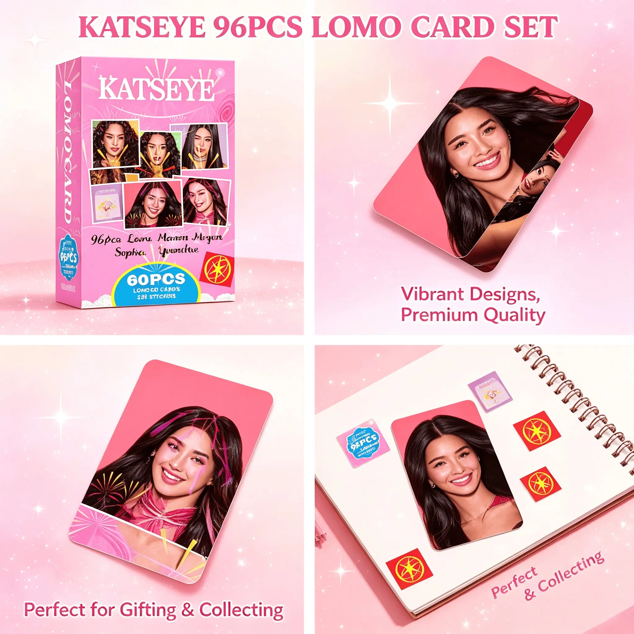 Katseye 96 New Star Support Photos, Kpop Merchandise Lomo Album Cards, Postcards, Photocard, Collectible Items, Fan Accessories