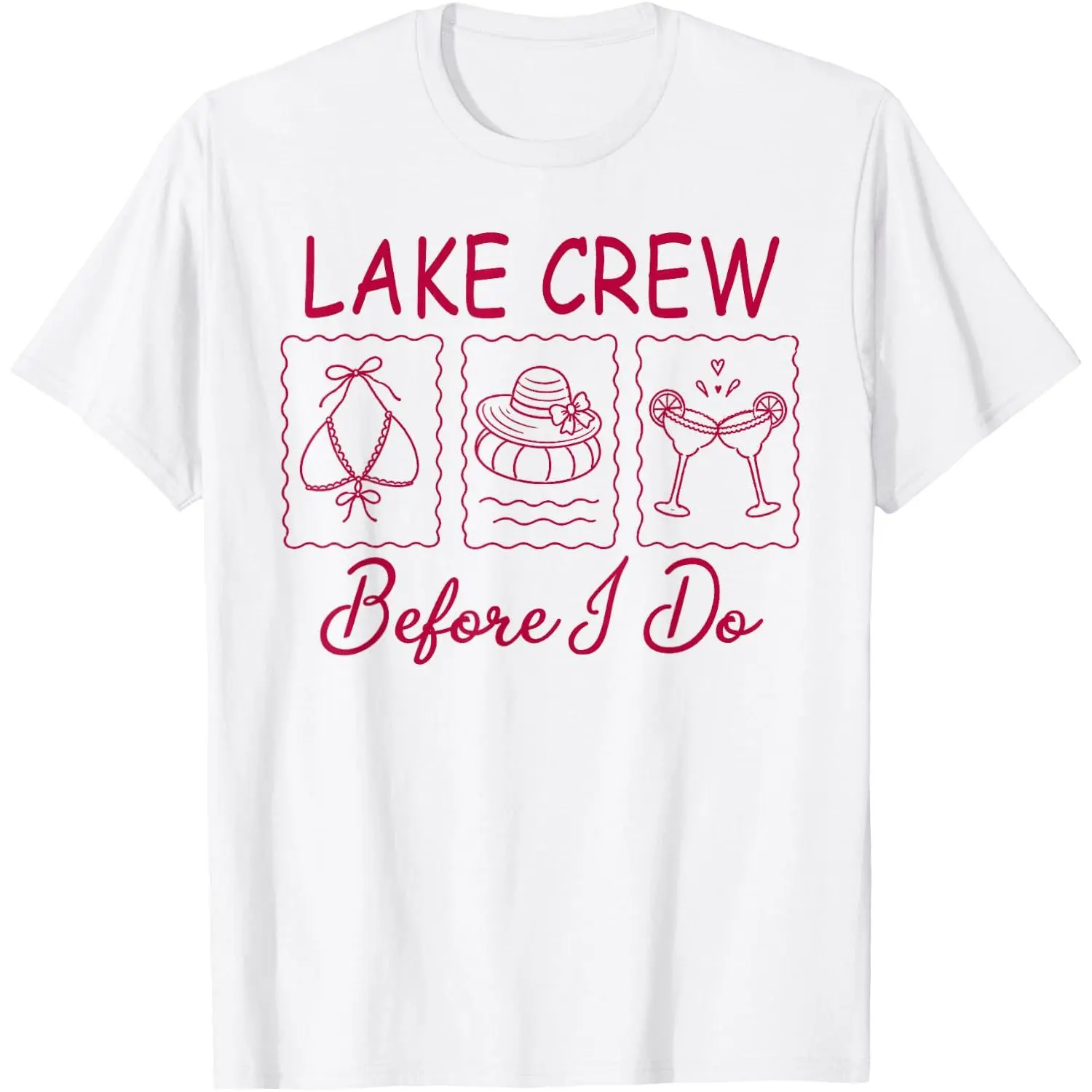 Bride & Bridesmaid Bachelorette Party Lake Crew Before I Do T-Shirt