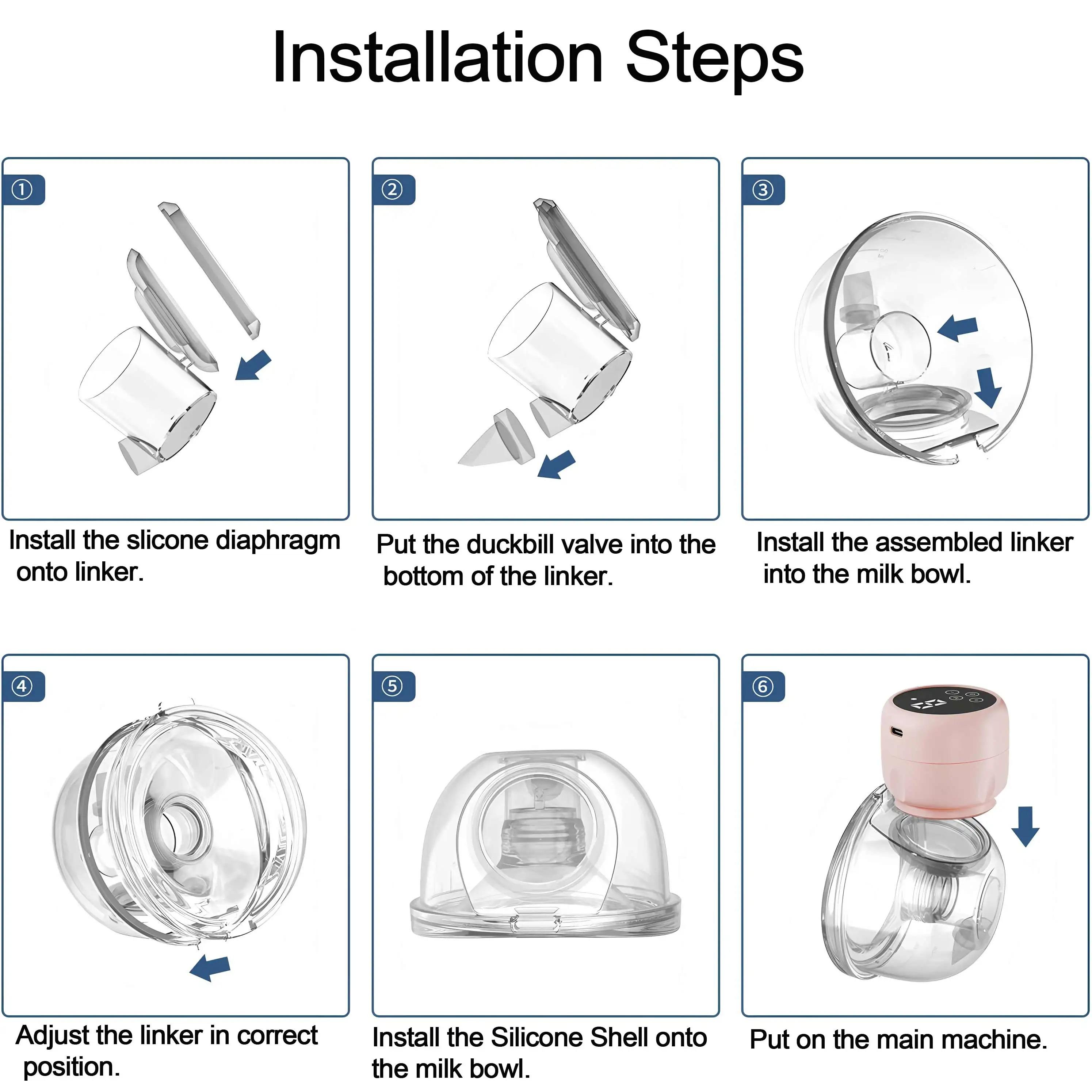 New Wearable Electric Breast Pumps Portable Hands Free Breast Pump Silent Comfort Breast Milk Extractor Collector 1PCS