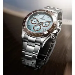 Men's Automatic Mechanical Watch - Sapphire, Stainless Steel Wristwatch, Waterproof Chronograph, Luxury Sports Timepiece