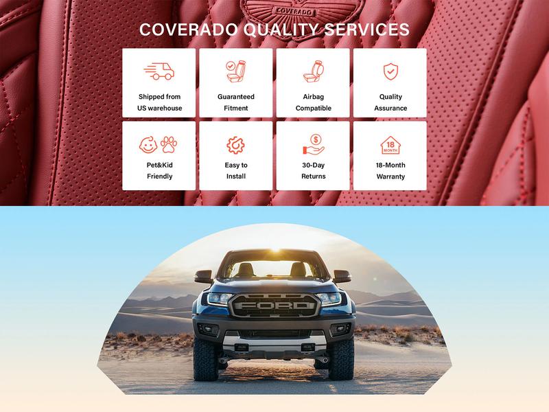 【Coverado】Full Coverage Leather Car Seat Covers Full Set Fit for Cars Trucks Sedans with Waterproof Leather in Automotive Seat Coverluxury seat covers cars accessories 【8825 5-full】 ridstar guts seat cover royal blue seat covers seat filler seat covers
