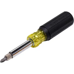 A Man's Tools Klein Tools 32500 11-in-1 Screwdriver/Nut Driver Set, 8 Bits (Phillips, Slotted, Torx, Square), 3 Nut Driver Sizes, Cushion Grip Handle
