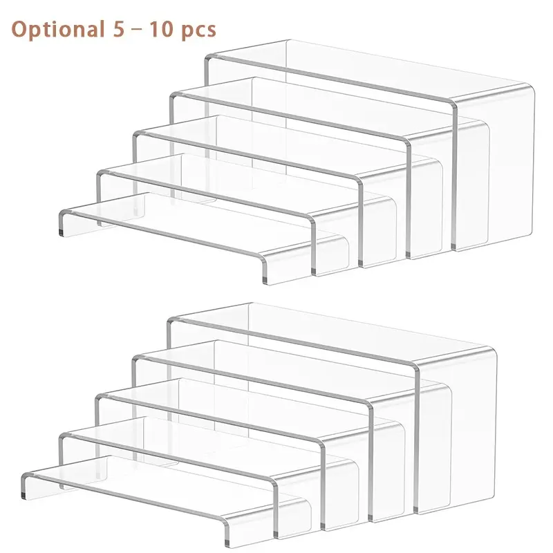 Transparent U-Shape Cupcake Display Rack, Durable Clear Acrylic Storage Rectangular Dessert Stand, Perfume Organizer, Showcase for Cupcakes, Collectibles, Decorations, Acrylic Display Stands