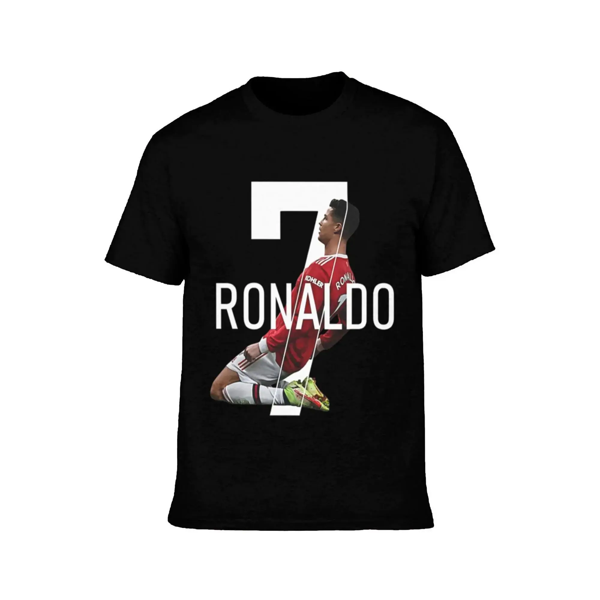 Boys' C Ronaldo Digital Print T-shirt 100% Cotton Fabric Ronaldo Patterned T-shirt Spring Fall Winter Outdoor Sports Essential Comfortable Short Sleeves Perfect Birthday Gift