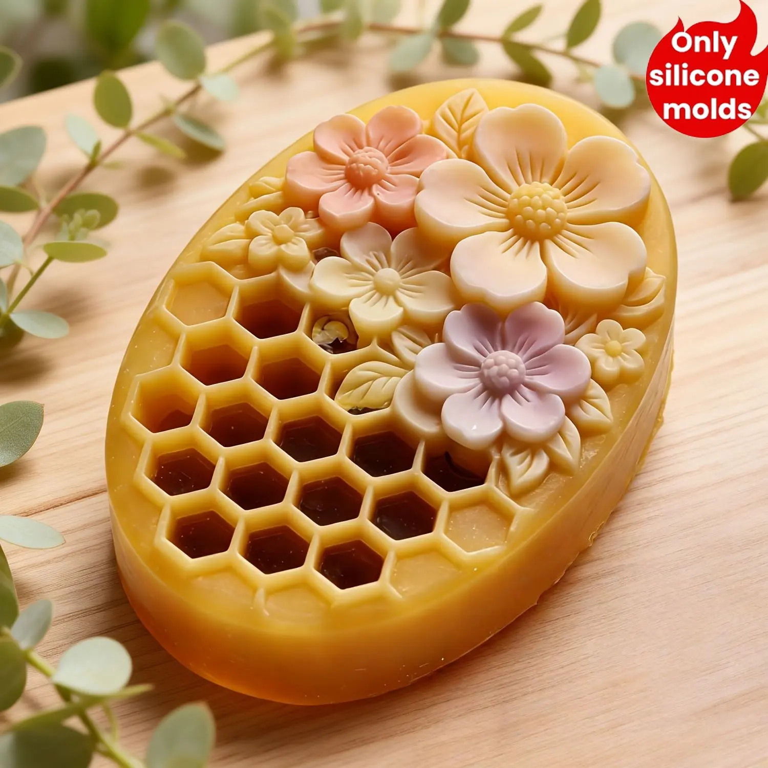 3D Flower Honeycomb Soap Mold, Silicone Candle Making Molds, DIY Craft Supplies, Home Decor Accessories, Creative Handmade Gifts