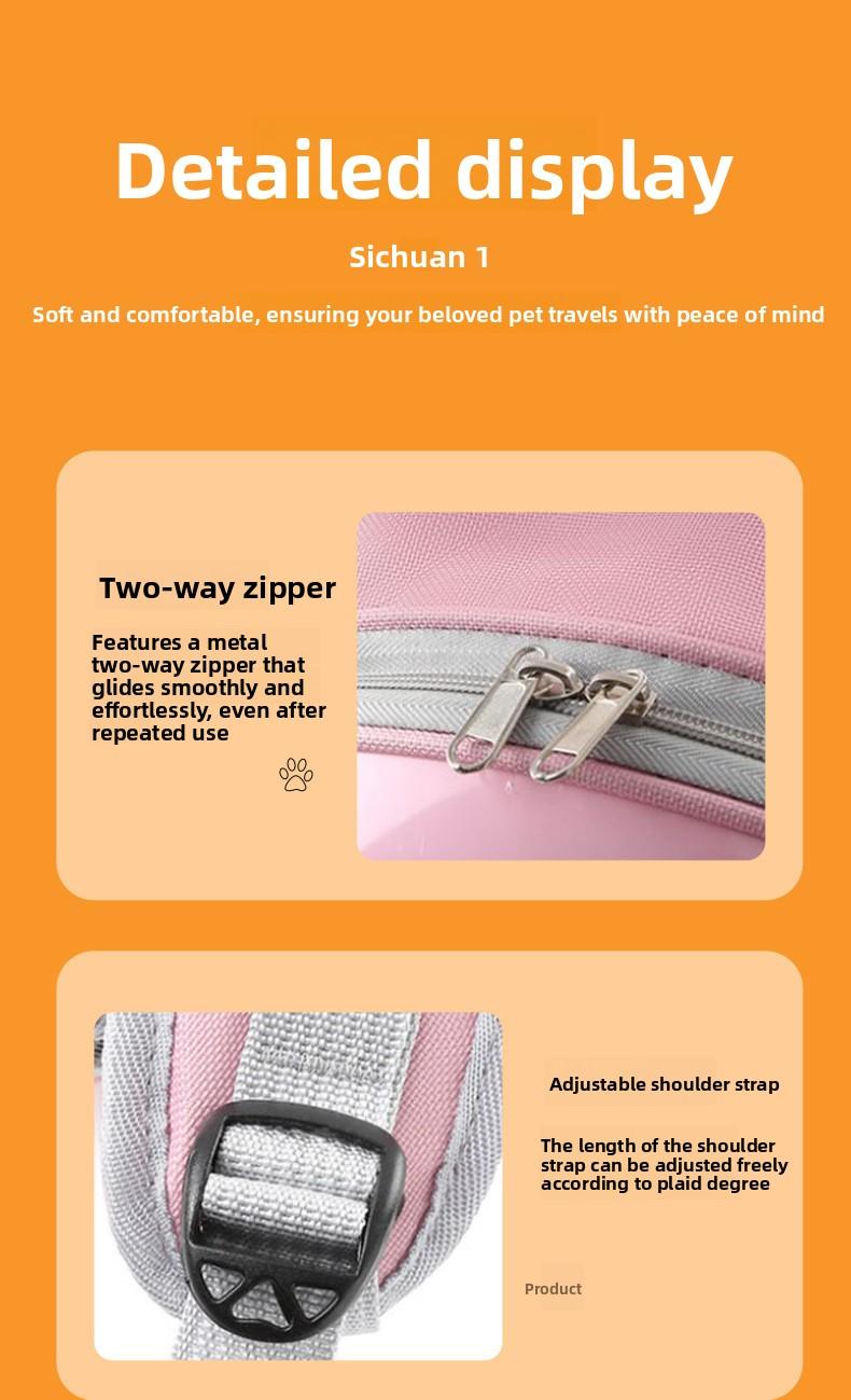 Pet Backpack Carrier - Breathable Transparent Space Capsule Astronaut Design with Mesh Pocket & Adjustable Straps, Portable Large Capacity Travel Backpack for Small Dogs & Cat