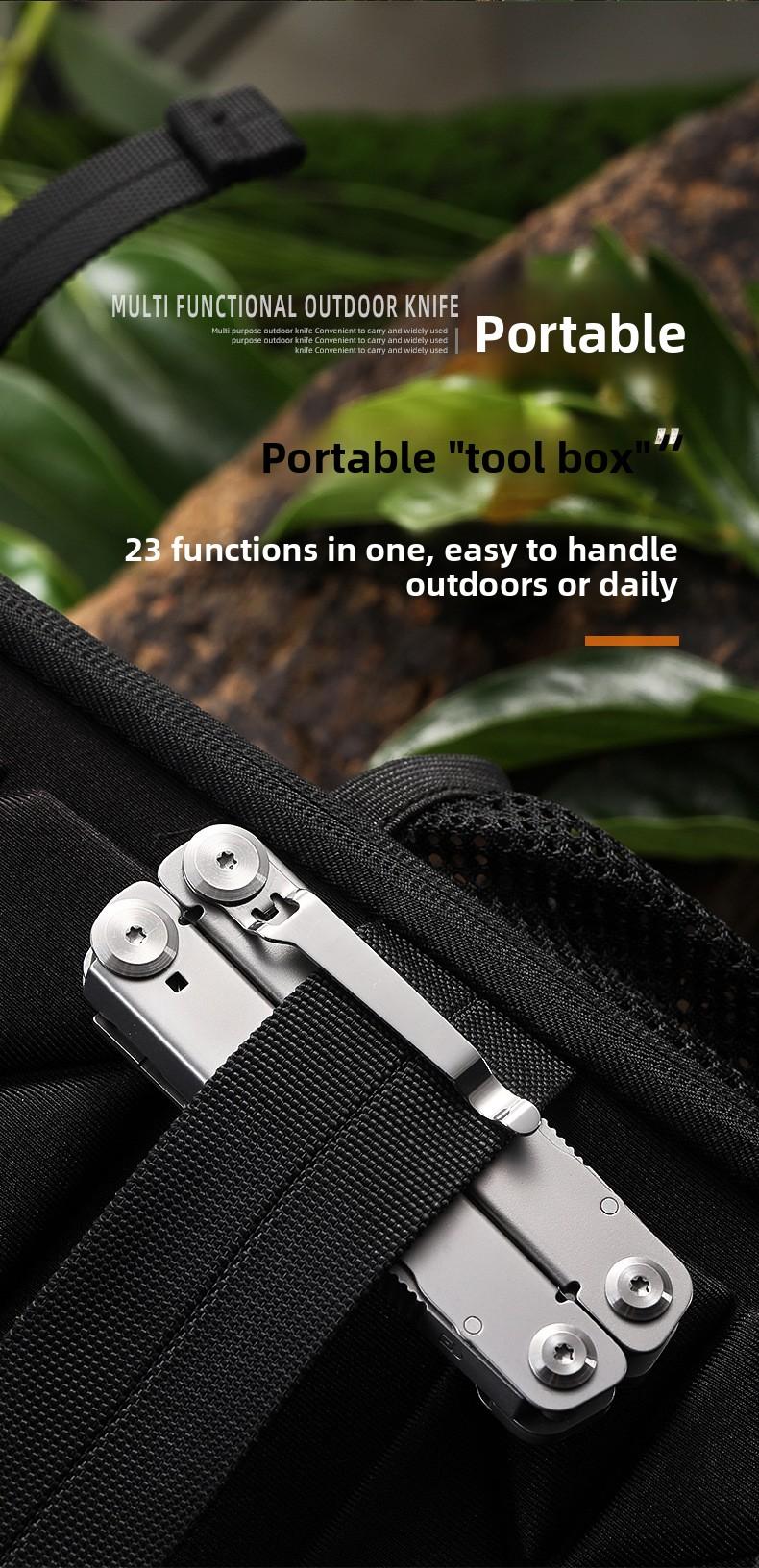 Multi-functional pliers with outdoor folding knife - portable pocket knife, emergency survival gear, multi-tool combination pliers rally essential gear