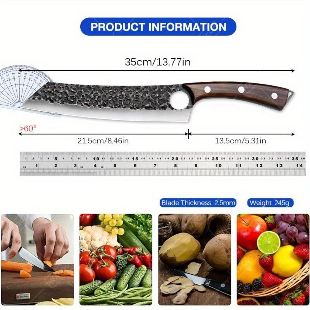 1 PC Multipurpose Knife Household Cooking Tool Handmade Forged Knife Kitchen Vegetable Cutter Professional Utility Butcher Cutting Paring Meat Cleaver
