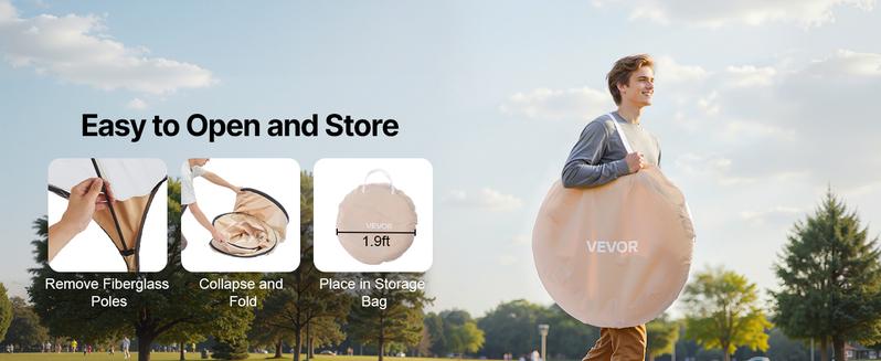 VEVOR Pop up Sports Tent, 8 Sizes Optional Clear Bubble Tent for 1-6 Person, Waterproof Outdoor Pod with Floor Mat & Top Cover, Garden Igloo Dome Tents Camping Shelter for Sports Watching