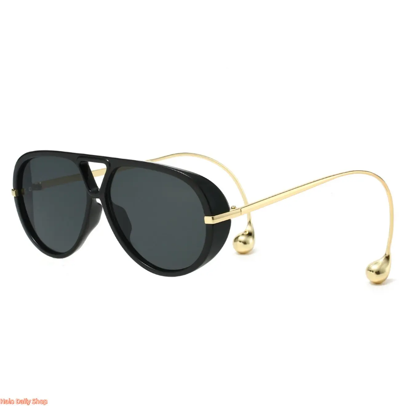 Women's Unisex Classic Oval Sunglasses - Metal Frame, Double Bridge, Orange Nylon Lenses, TR90 Metal, Full Rim, for Casual Wear, Sunglasses For Women, Metal Tr 90