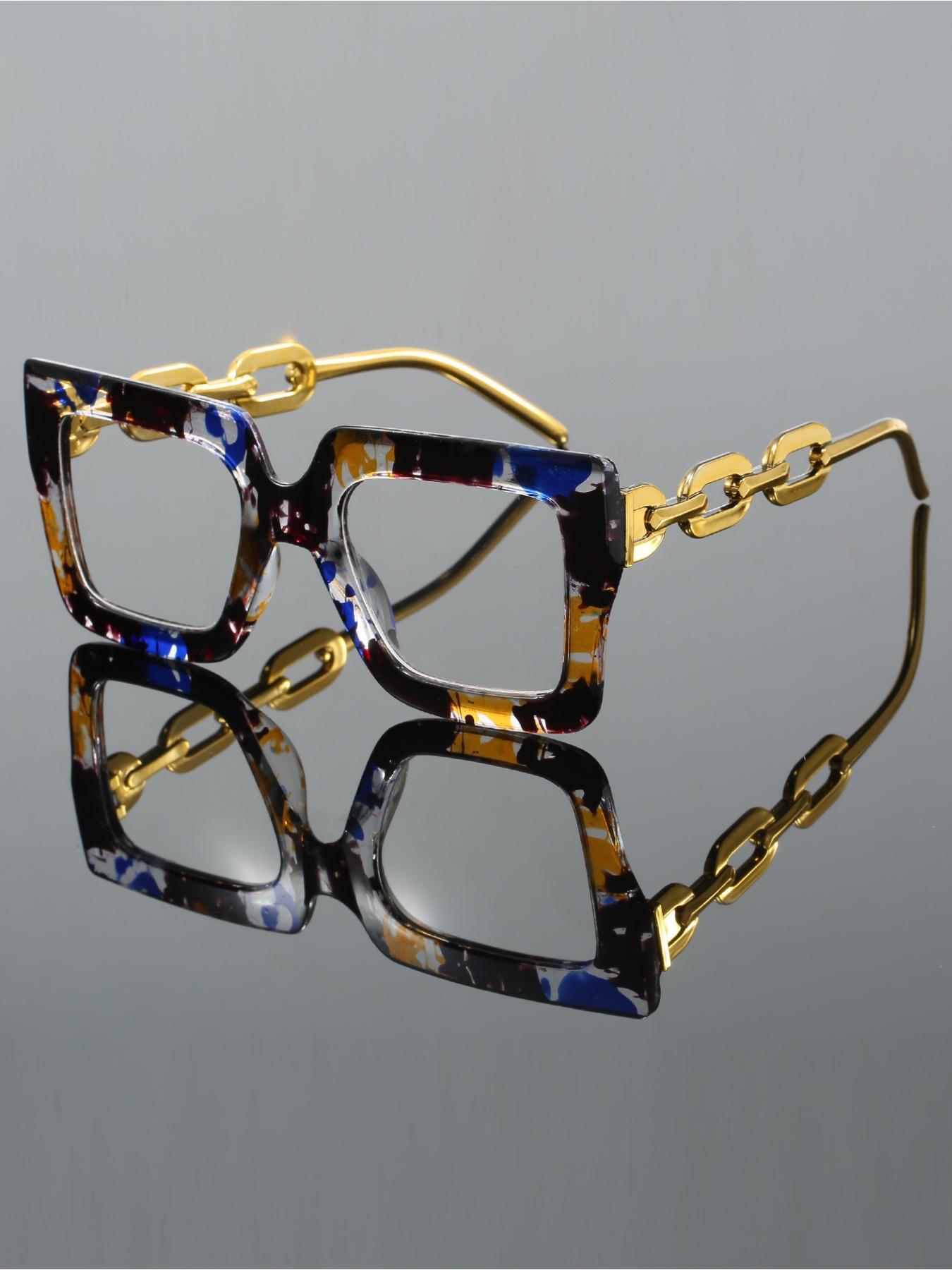 Unisex Fashionable All-match Trendy Tinted Lens Eyeglasses, Stylish Trendy Eyewear, Casual Eyeglasses for Everyday Use, Fashion Accessories for Outdoor Activities