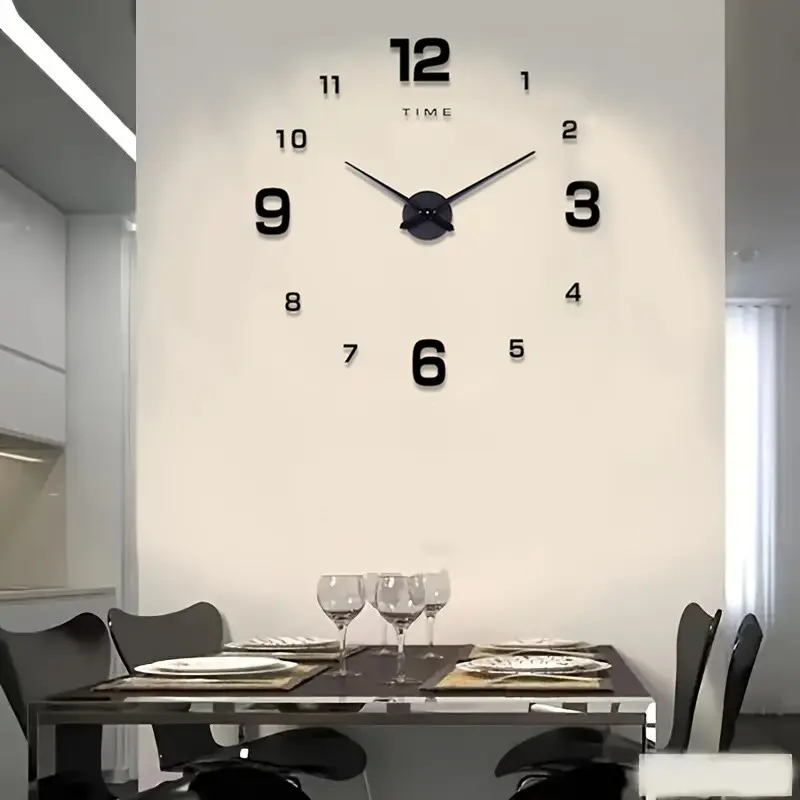 Creative DIY 3D Acrylic Digital Wall Clock, Creative Decorative Clock, Home Decor, Silent Clock for Bedroom, Living Room, Office and Dining Room, Silent Digital Clocks
