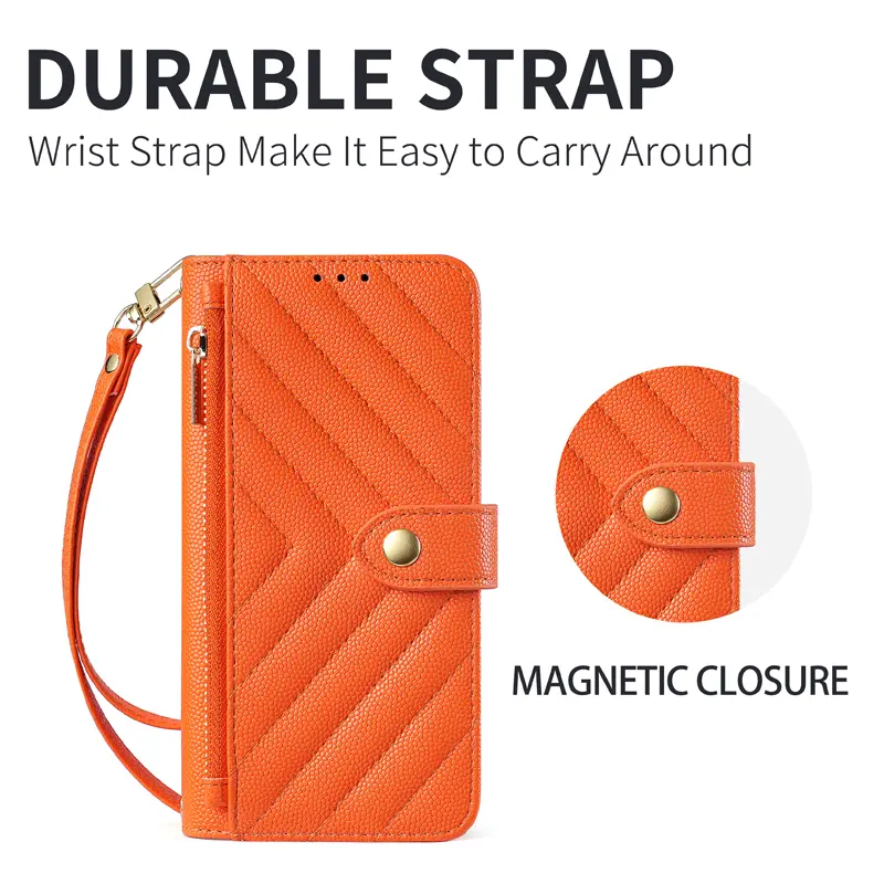compatible with samsung z fold8 z fold8 ultra zipper wallet phone case with card slot leather cover for samsung z fold7 trendy fashion protective phone sleeve