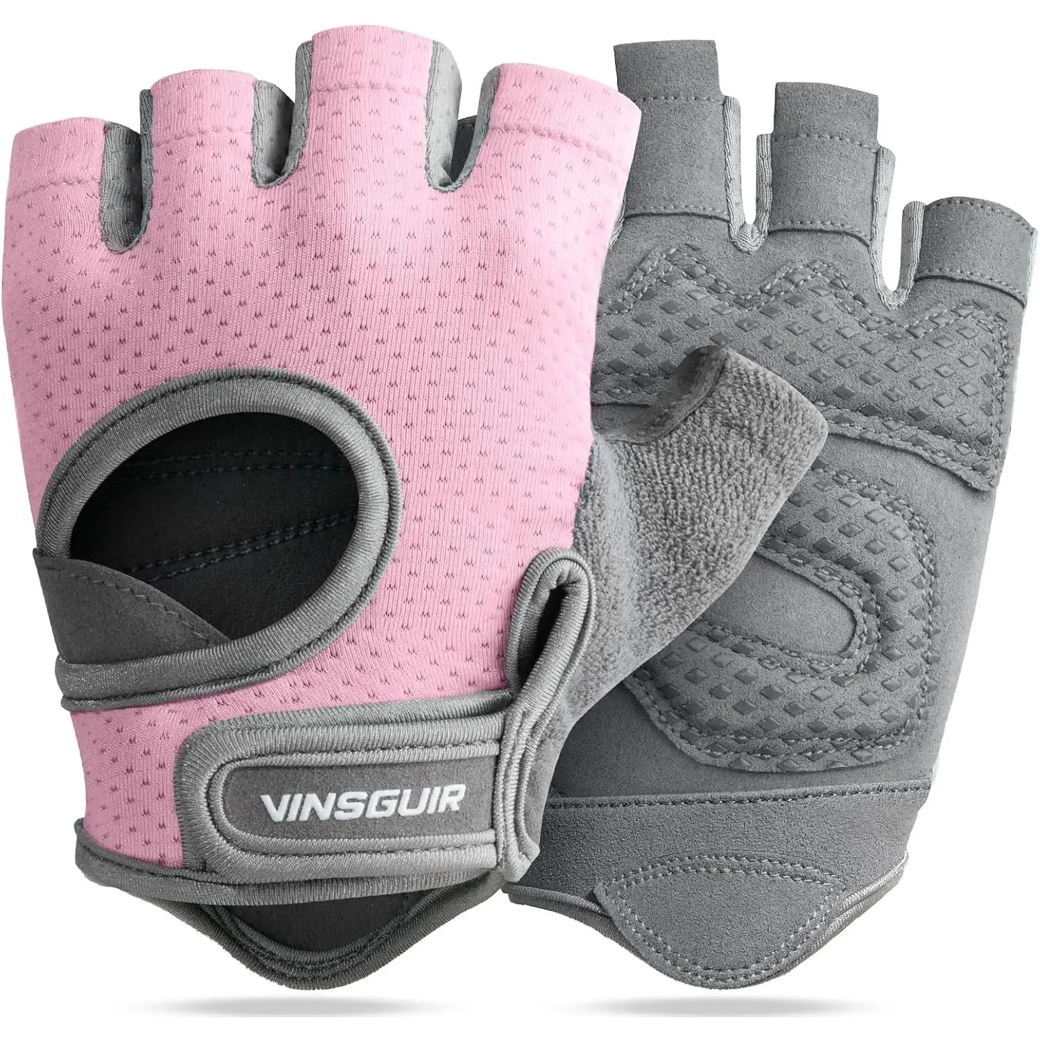 Fingerless Weightlifting Gloves for Unisex Fitness Training, Breathable Short Glove with Padded Palm for a Cushioned Grip