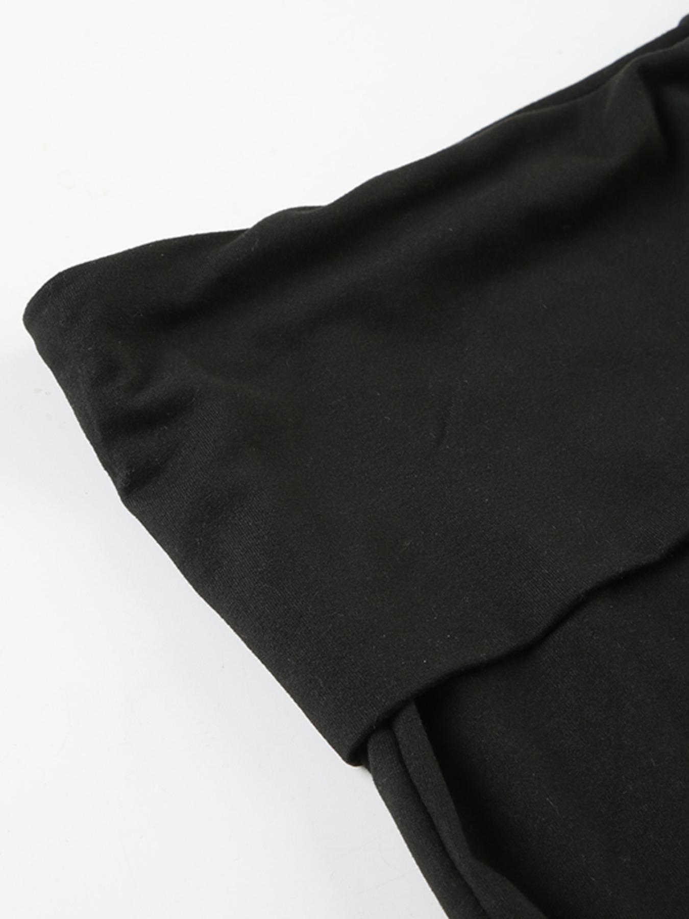 Women's Heart Shaped Rhinestones Flare Leg Pants, Fashion Casual Bell Bottom Trousers for Daily Wear, Ladies Bottoms for All Seasons Fit