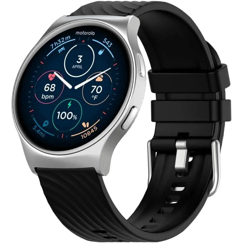 Watch 120 -   Smartwatch with AMOLED Display, 10-Day ,  & SpO2 , Fitness &  , Compatible with Android and  -  | Hr and SPO2, Assisted GPS,  Calling, 100 Plus  Modes, IP68