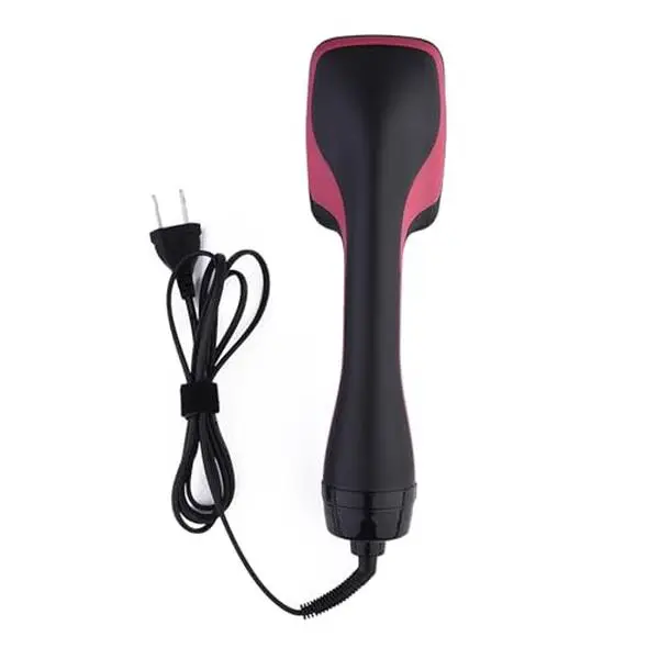 Hair Straightening Brush Dryer 2-in-1 Styler, Ceramic-Coated Plates, Heat Adjusting, Adjustable Temp Control, Detangling, Smoothing, Frizz Reduction for All Hair Types (Heated Comb Straightener)