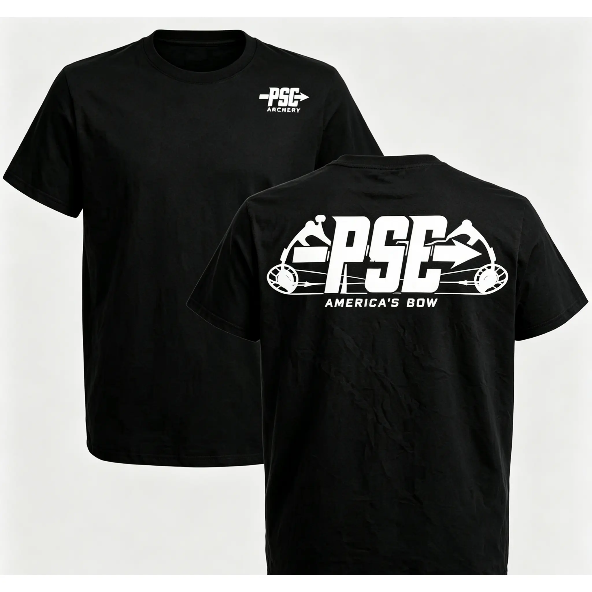 PSE Archery America’s Bow Graphic Tee, Unisex Fitted Short Sleeve Cotton Top, Gift for PSE Archery Fans, 100% Cotton Casual Tshirt, Tactical Gear, Made in USA - KitchenEra
