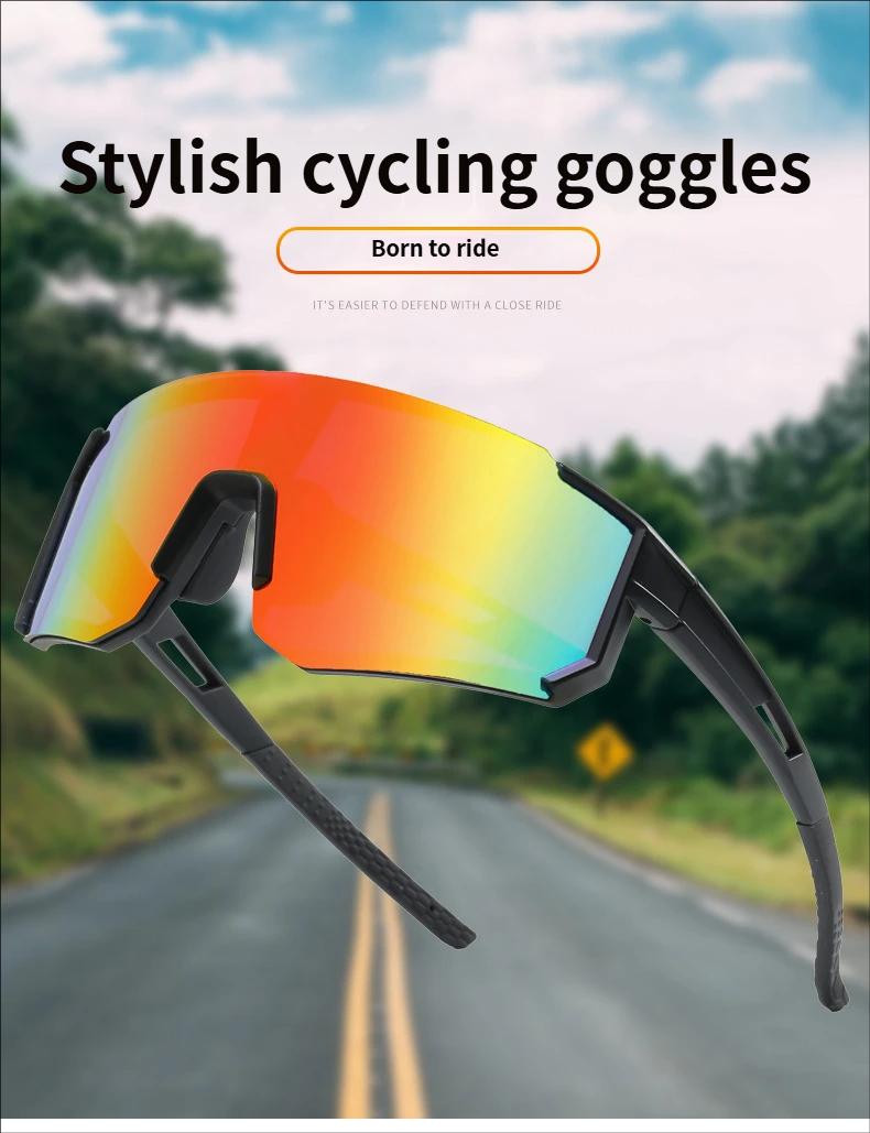 Photochromic Cycling Sunglasses for Men & Women, UV400 Wraparound Shield Sports Glasses, Lightweight Windproof One-Piece Outdoor Eyewear for Road Biking, Running, MTB & Driving
