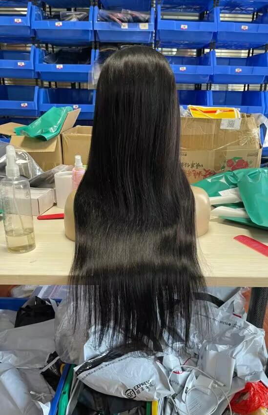 Bling Hair Beautiful Hd Transparent 13x6 Lace Frontal Human Hair Wigs Straight 13X4 Lace Front Wig 32 34 Inch 4x4 Lace Wig For Women Natural Color