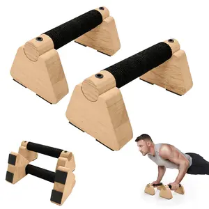 Premium Wooden Parallettes Bars – Push-Up Handles for Home Workout, Core Strength & Calisthenics Training - Handstand Blocks and Pushup Handles for Men Push Up Stands