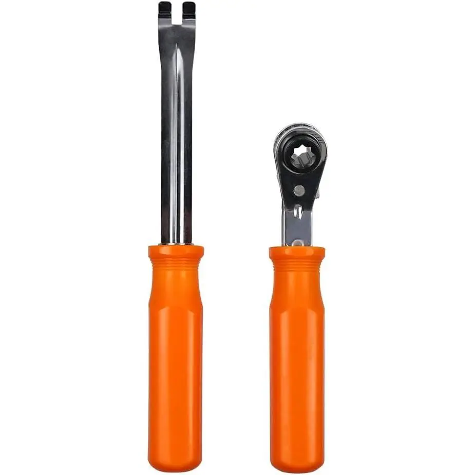 GJANSH 2-Piece Automatic Slack Adjuster Release Tool Set for Air Brake System Adjustment - Includes Fork End Release Tool and Double Square Ratcheting Wrench