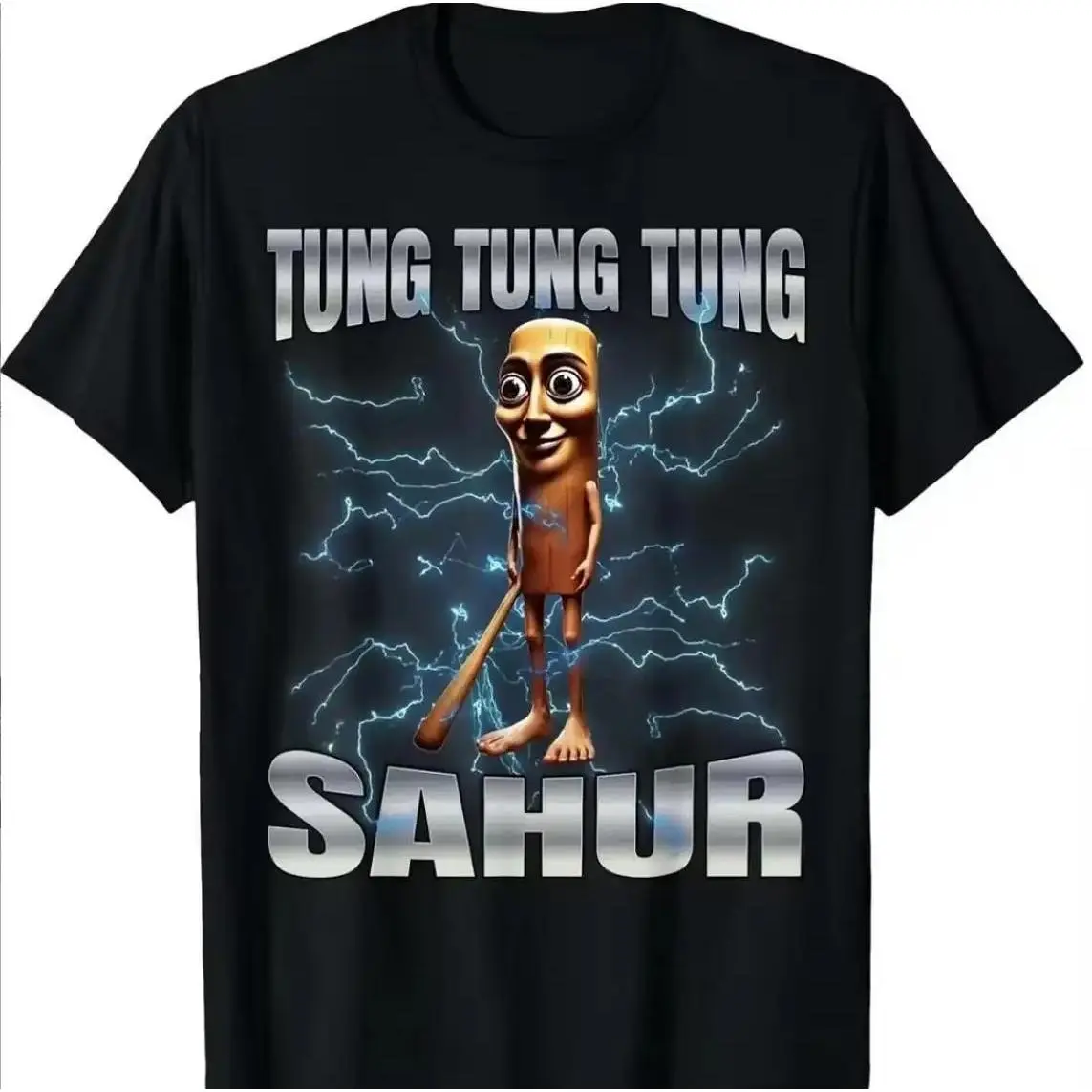 Unisex 100 Percent Cotton Graphic Tee Featuring Tung Tung Tung Sahur Theme for Women summerwins
