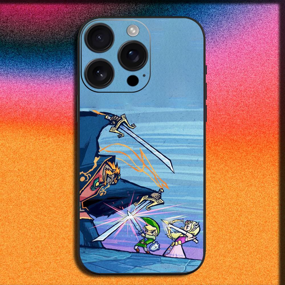 Game The Legend of Z-Zelda Phone Case for iPhone 17 16 15 14 13 12 11 Pro XS Max XR Plus SE Mini Soft Black Cover - Premium Trending