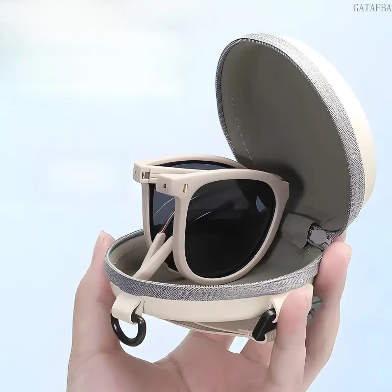 Foldable Sunglasses Unisex Viral Influencer Luxury Pocket Shades Compact Portable Polarized Anti Strong Light Eyewear For Driving Camping Beach Outdoor Daily Travel