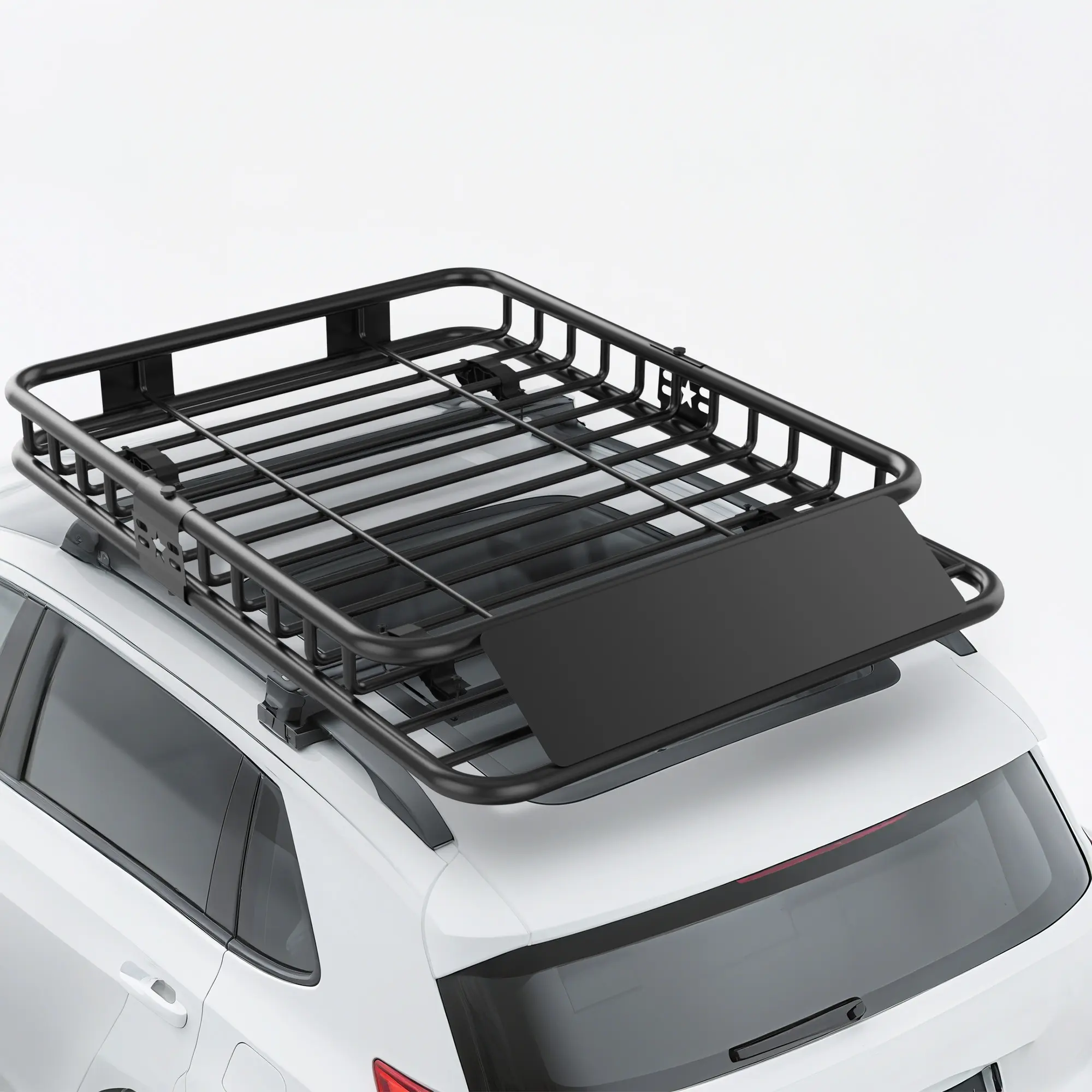 GAOMON Universal Car Roof Rack Cargo Carrier, Aerodynamic Carbon Steel Luggage Rack for SUV Sedan Truck, Low Wind Noise, Corrosion Resistant, Heavy Duty Roof Basket for Camping Skiing Travel, Easy Installation, Black