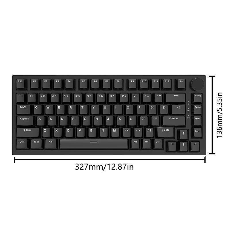 AJAZZ AK820 Wired Mechanical Keyboard, Hot Swappable Keyboard, Side Engraved Keycap Keyboard, Full Key Hot Swap Gasket Structure Keyboard, Gasket Mount Keyboard, Gaming Keyboard for Gaming, Computer Game Hardware, PC Gaming Keyboards