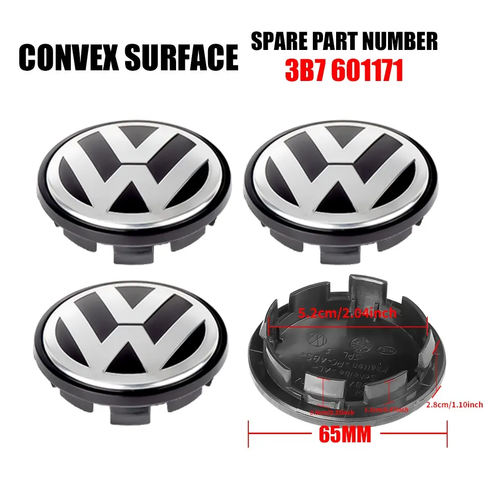 4pcs 56/65/66mm Car Wheel Center Cap Hub Cover Badge For GTI For Volkswagen VW Golf R GTI Polo Tiguan B6 Sticker For Cars Car Decals Automobile Decals Vehicle Exterior Decoration Car Accessories, Automotive Vehicle Accessory