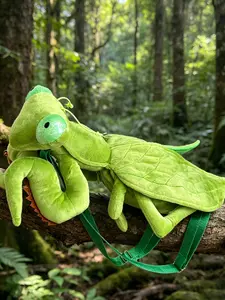 Mantis Backpack Unisex Plush Cartoon Bag, Cute Insect Design, Perfect for Birthday Parties, Daily Commute, Back-To-School Gift