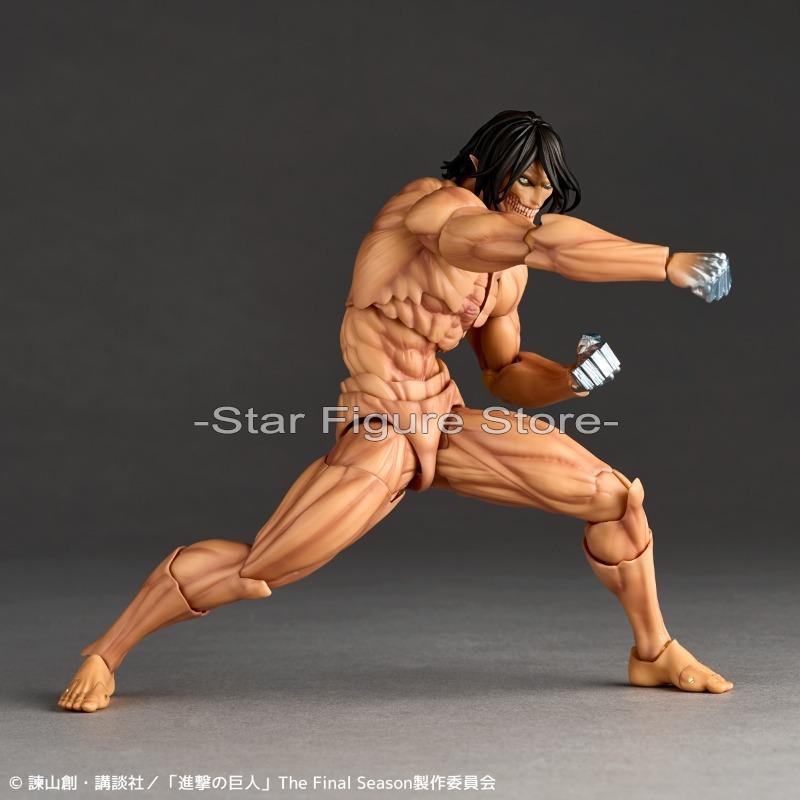 Attack on Titan Eren Jaeger Action Figure Revoltech Amazing Yamaguchi Eren Yeager Model Toys Figures Movable PVC Collection Doll