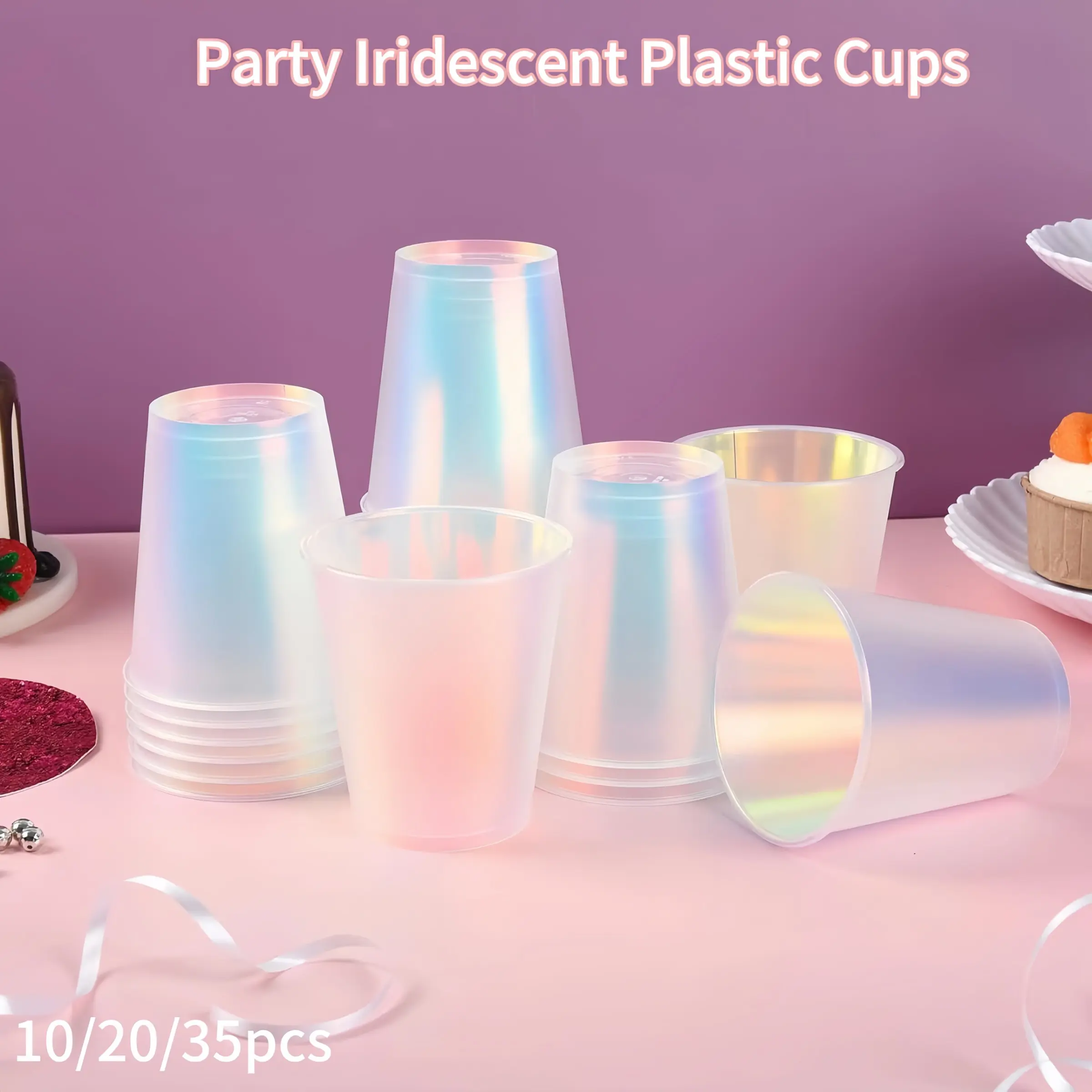 360ML Disposable Plastic Cup, Shiny Party Cup, Colorful Drinking Cup for Weddings, Birthdays, Singles Parties, Perfect for Celebrations