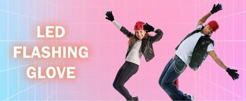 Flashing LED Glow Finger Gloves | Rave Party Concert Essentials | Light-Up Gear for Nighttime Fun