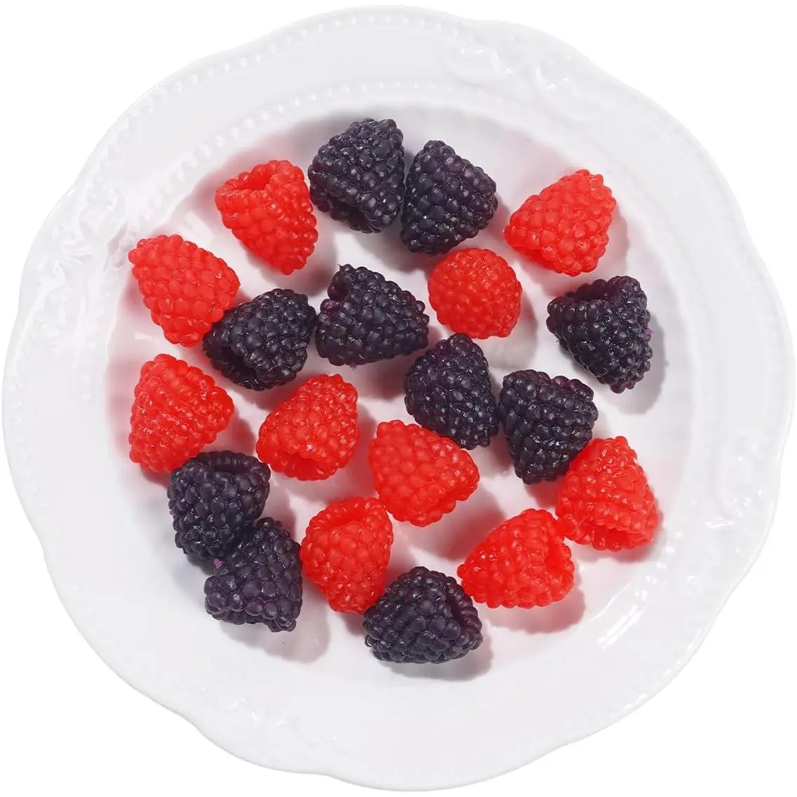20 count Artificial Raspberry,  Berries Plastic Fruit, Realistic Artificial Fruit Lifelike Raspberries Plastic  Fruits for Photo Props Basket Display Christmas Thanksgiving Party