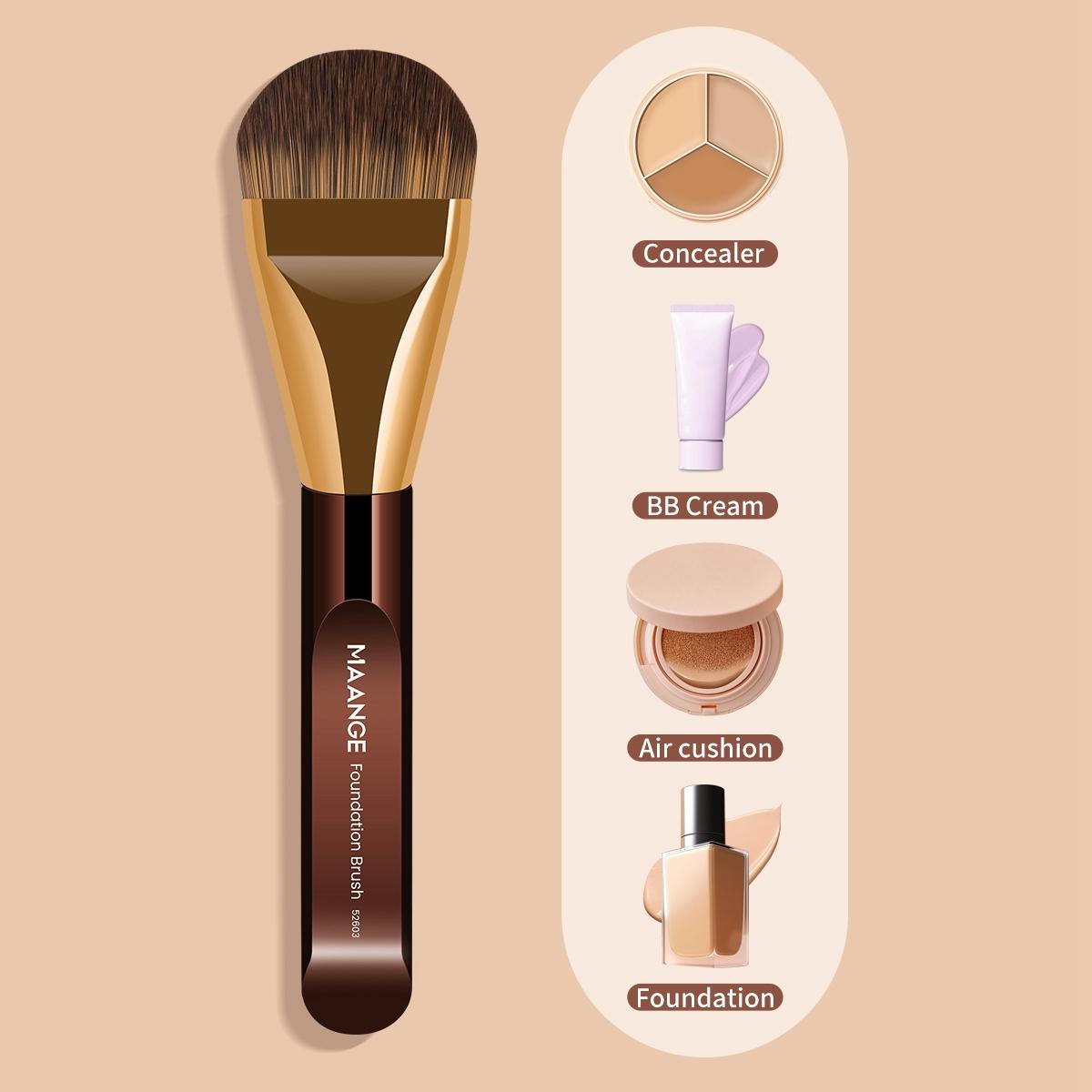 Makeup Brush, Foundation Brush, Contoured Foundation Brush, Mask Brush, Makeup Accessories, Professional Makeup Tool for Women & Girls