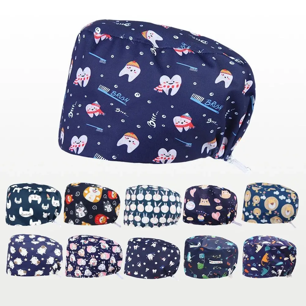 Dentist Caps for Women Men Anti-static Medical Skullcap Breathable Adjustable Surgery Nursing Hat K657